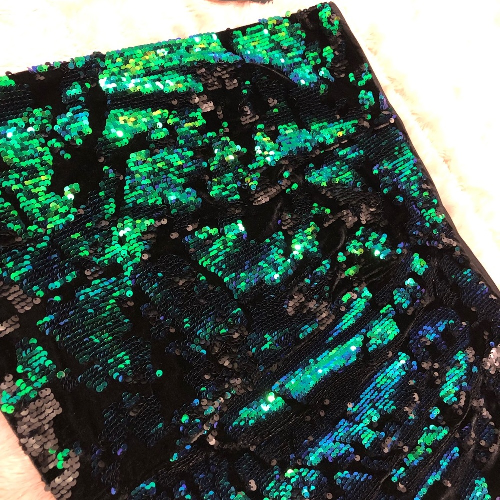 Plus Sequin Skirt